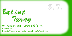 balint turay business card